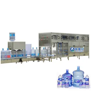 150 BPH 300BPH Máquina de llenado automática de procesamiento de agua de 5 galones Planta de purificación y embotellado de agua