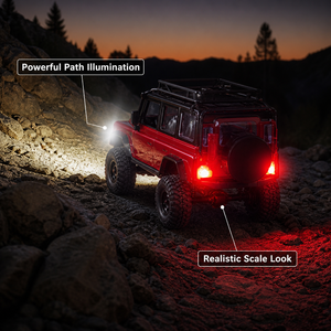 Kit d'éclairage LED pour RC Crawler, phares avant et arrière, feux arrière, adapté aux pièces et accessoires de mise à niveau <span class=keywords><strong>1</strong></span>/<span class=keywords><strong>18</strong></span> - Product Image 3