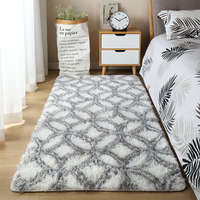 Tapis de salle de bain en fausse fourrure polyester, abstraits, fabriqués à la machine, lavables, tapis personnalisés fabriqués en Chine
