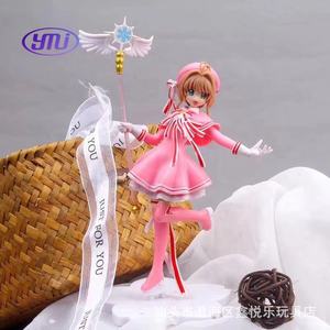 YMJ Anime Card Captor figura hecha a mano <span class=keywords><strong>Cardcaptor</strong></span> <span class=keywords><strong>Sakura</strong></span> dibujos animados chasis coche modelo decoración figuras de acción - Product Image 2