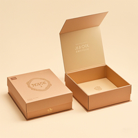 Boîte à couvercle magnétique rigide avec logo personnalisé, boîte d'emballage solide, style livre, boîte cadeau magnétique de luxe