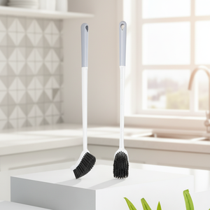 <span class=keywords><strong>Brosse</strong></span> de nettoyage moderne et écologique pour salle de bain et toilettes, la plus vendue, avec manche allongé pour un nettoyage sans angle mort et des mains propres - Product Image 1