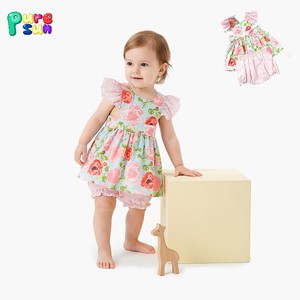 Puresun American Style 4th of July Smocked Kids <strong>Clothing</strong> Set Embroidery Children Clothes Cotton Summer Girls <strong>Clothing</strong> Sets - Product Image 2