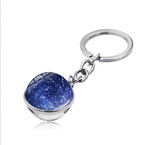 Güneş sistemi gezegen anahtarlık Galaxy bulutsu uzay anahtarlık ay toprak güneş Mars sanat resmi çift taraflı cam top anahtarlık - Product Image 2