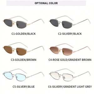 Lunettes de soleil œil de chat en alliage UV400, monture métallique petite taille, style vintage 2025, personnalisables avec logo, pour hommes et femmes - Product Image 6