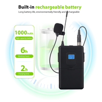 Mikrofon Lavalier UHF RAYHAYES KU-211 Dengan Transmitter Bodypack Nirkabel untuk Pengajaran