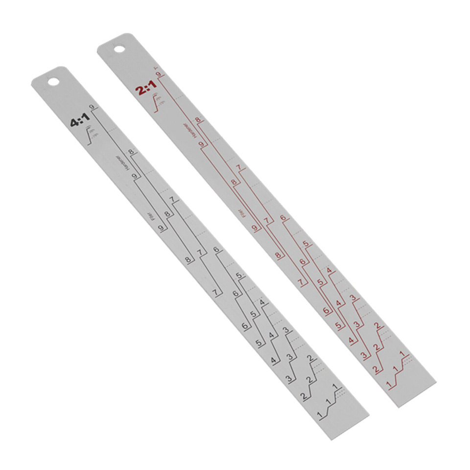 Universal Aluminum Paint Mixing Scale Stick – 2:1 Ratio Stirring Tool
