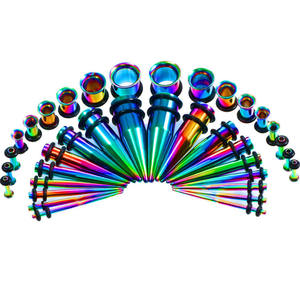 New 36 Cái/bộ Tai Đo Nến Duỗi Kit Cắm Tai Giãn Nở Thép Không Gỉ Piercing Bộ Flesh <span class=keywords><strong>Tunnel</strong></span> Khoan Lổ Đồ Trang Sức Cơ Thể - Product Image 5