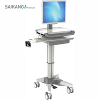 SKR-AB00 Chariot médical d'urgence durable en ABS de classe I avec ordinateur, certifié EN60601/CE/ISO, garantie de 2 ans