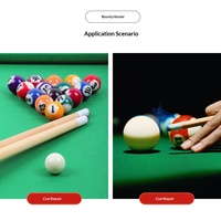 Outil de réparation de pointe de queue de billard en alliage d'aluminium à quatre fonctions, lime de ponçage de courbure, accessoires