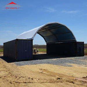 Abri de conteneur dôme de 20 pieds 40 pieds avec <span class=keywords><strong>tente</strong></span> d'abri de conteneur arrière - Product Image 2