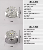 Plafonnier LED encastré pour salon 2026, lumière de couloir en cristal, spot de plafond pour usage domestique