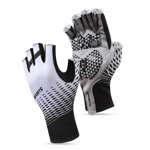 Summer Sunscreen Breathable Cycling Gloves Outdoor Sport Anti Slip Half Finger Cycling Gloves