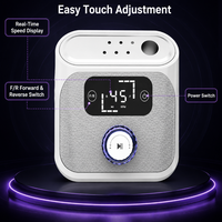 Lime à ongles électrique professionnelle avec écran tactile LCD, base de rangement pour embouts de ponceuse à ongles, surface en cuir, 45000 tr/min