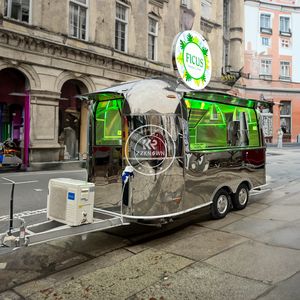 2025 Stainless Steel Food Trailer Fully Equipped Restaurant <b>Mobile</b> <b>Kitchen</b> Fast Food Trucks For Sale In Usa - Product Image 5