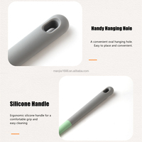 MANJIA-Ustensiles de cuisine en silicone antiadhésif vert pour la maison, accessoires pour armoires de cuisine
