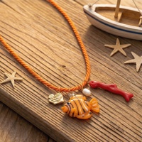 Nouveau Collier Tendance Simple avec Pendentif Étoile de Mer en Corde, Design Animal Personnalisé, Petit Collier Pendentif à la Mode