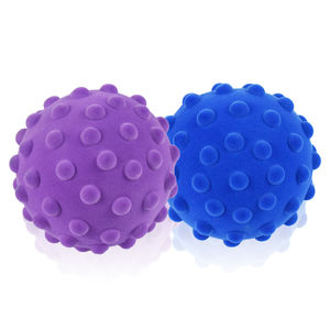 Bola de goma de gama alta de 9cm, juguete de látex suave para la Educación Infantil del bebé, juguetes de baño cognitivos con técnica de flocado - Product Image 1