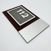 YIYAO plaque de signe de numéro de porte de maison en acier inoxydable, petit métal personnalisé