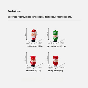 Nouvelle figurine <span class=keywords><strong>de</strong></span> Noël mignonne, accessoires <span class=keywords><strong>de</strong></span> décoration DIY, micro-paysage, petits ornements <span class=keywords><strong>de</strong></span> bureau - Product Image 2