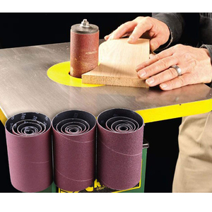 SATC 3/4 Inch 80 Grit Ring <strong>Sanding</strong> <strong>Drum</strong> Bands 115mm Cylinder Shape 80 Grit Wood Polished Carved Olive Core Rotary Tool" - Product Image 6
