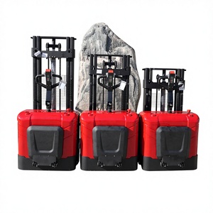 Chariot élévateur électrique HUAYA, hauteur de levage 3000 mm, mât à trois sections, pneus pleins, batterie au plomb-acide, utilisation en position debout - Product Image 2