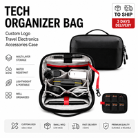 Elektronik-Organizer-Tasche Reiseetui Elektronische Digital-Aufbewahrungstasche mit Mehreren Fächern Tragbare Tech-Tasche zur Aufbewahrung