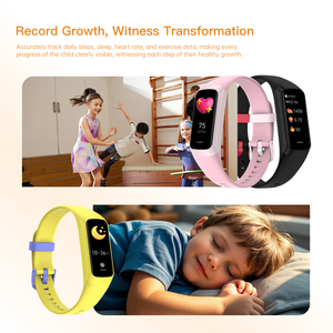 Smartwatch Sportivo per Bambini con Display Digitale AMOLED Quadrato, GPS, IP67, Monitoraggio Ossigeno nel Sangue e Sonno, Controllo <span class=keywords><strong>App</strong></span> Musica, Compatibile Magnetico - Product Image 3
