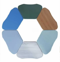 Juego de Muebles Escolares Modernos de Madera Prensada, Tablero Resistente, Ignífugo y Ecológico para Taller