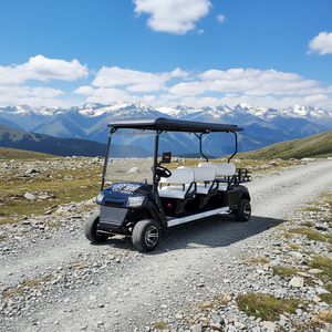 Voiturette de <span class=keywords><strong>golf</strong></span> électrique <span class=keywords><strong>6</strong></span> places certifiée CE, nouveau design, caractéristiques premium, performances exceptionnelles, quatre roues, pour visites touristiques et balades panoramiques - Product Image 4