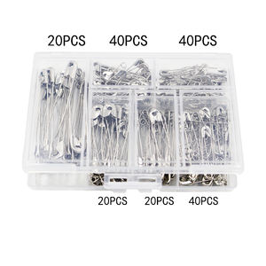 Nuevo juego de alfileres chapados en níquel plateado de 180 Uds. Para el hogar, pretina de Jeans <span class=keywords><strong>con</strong></span> herramienta de costura DIY, broche de seguridad - Product Image 1