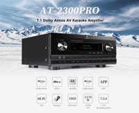 ToneWinner yüksek kalite AT-2300PRO 7.3.4 Dolby Atmos DTS: X AV alıcı 5.1.2 Karaoke sistemi çok fonksiyonlu entegre amplifikatör