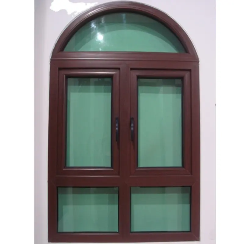 Pabrik Langsung Menjual Desain Panggangan Kaca Ganda Ke Luar Buka Jendela Tingkap Upvc