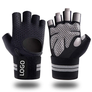Gants de sport unisexes mi-doigts respirants et antidérapants avec sangle de poignet réglable pour la musculation à domicile, le cyclisme et les sports de plein air - Product Image 1
