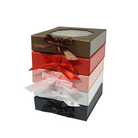 Boîte cadeau de luxe en carton gaufré à 16 compartiments avec fenêtre transparente pour chocolats faits main, macarons et douceurs, idéale pour les faveurs de mariage, vide