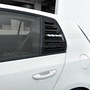 Glossy Black/Carbon Look Car Rear <b>Window</b> Shutter Cover Trim <b>Window</b> Louver Side <b>Vent</b> Trim for Volkswagen Golf 6 MK6 2008-2012 - Product Image 4