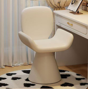 Poltrona Girevole Contemporanea con Schienale Ergonomico Curvo, Comoda Sedia Lounge per <span class=keywords><strong>Casa</strong></span> - Product Image 5