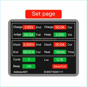 YPSDZ-0550-4 5v50a 4 Channel High-precision Rechargeable Lithium Battery Capacity Tester Equalizer 18650 Battery Tester