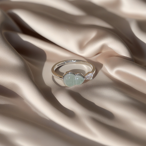 Bague ajustable en cuivre pour femme avec pendentif <span class=keywords><strong>gourde</strong></span> en zircon, design minimaliste, surface métallique brillante, bijou pour usage quotidien - Product Image 3
