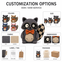 Fabricante OEM ODM de Juguetes de Peluche de Mapache con Lazo, Personalizados y Directos de Fábrica, para Marcas de Marca Privada y Pedidos al por Mayor