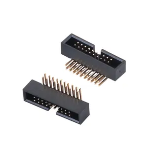 Conector eléctrico de doble fila SMD 20P DC3, 1,27mm, macho de paso, IDC, SMT, caja, 1,27mm