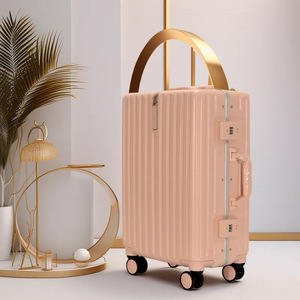 Aluminum Frame Trolley Case 20 Inch <b>Pc</b> Material 4 <b>Wheels</b> Carry On Suitcase With Combination Lock For Business Travel - Product Image 4