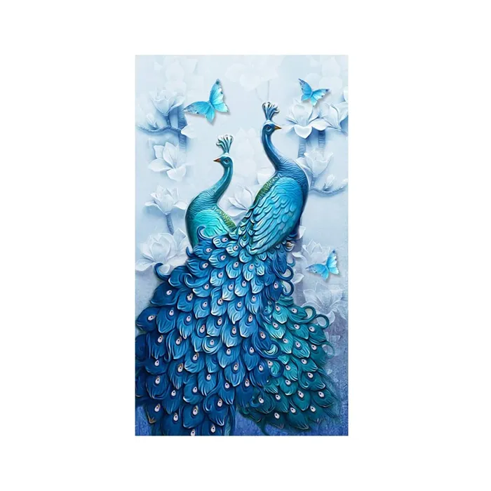 Home Wand Decor Hohe Qualität Diamant Malerei 45x80 cm Kristall Porzellan Tier Hersteller Pfau Diamant Malerei