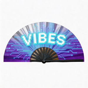 Éventail pliant personnalisé en plastique et bambou, idéal pour la décoration de fête et comme outil de relaxation - Product Image 4