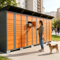 Armadietto Elettronico Intelligente ad Alta Sicurezza con Monitor Touch Personalizzabile in Diverse Lingue, Deposito Pacchi Residenziale 24/7, Assemblato
