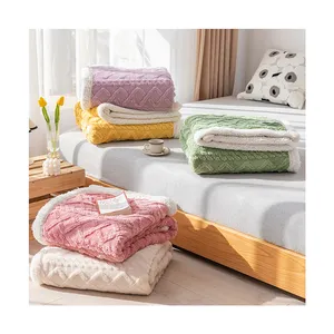 new products quick easy knit baby blanket microfiber flannel fleece throw blanket super quality coral fleece blanket baby