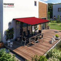 Auvents électriques résidentiels Hooeasy pour porche de maison, auvents de toit, cassette de toit, bras pliables, auvent rétractable