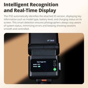 Godox it32 & X5 iFlash camera <span class=keywords><strong>Flash</strong></span> TTL chế độ không dây kích hoạt speedlite với bộ lọc kích hoạt từ tính cho Sony Canon <span class=keywords><strong>Nikon</strong></span> Fuji - Product Image 4