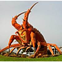 Crabe géant en fibre de verre grandeur nature, sculpture de homard en fibre de verre, statue de homard en fibre de verre pour l'extérieur