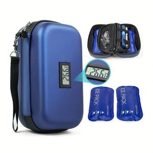 Custom Portable Hard Shell EVA Insulin Cooler Travel Case with Temperature Display Carrying <b>Nurse</b> <b>Bag</b> - Product Image 1